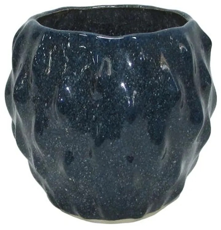 Βάζο Belinda 003-124-110 17x17x15cm Dark Blue Ceramic