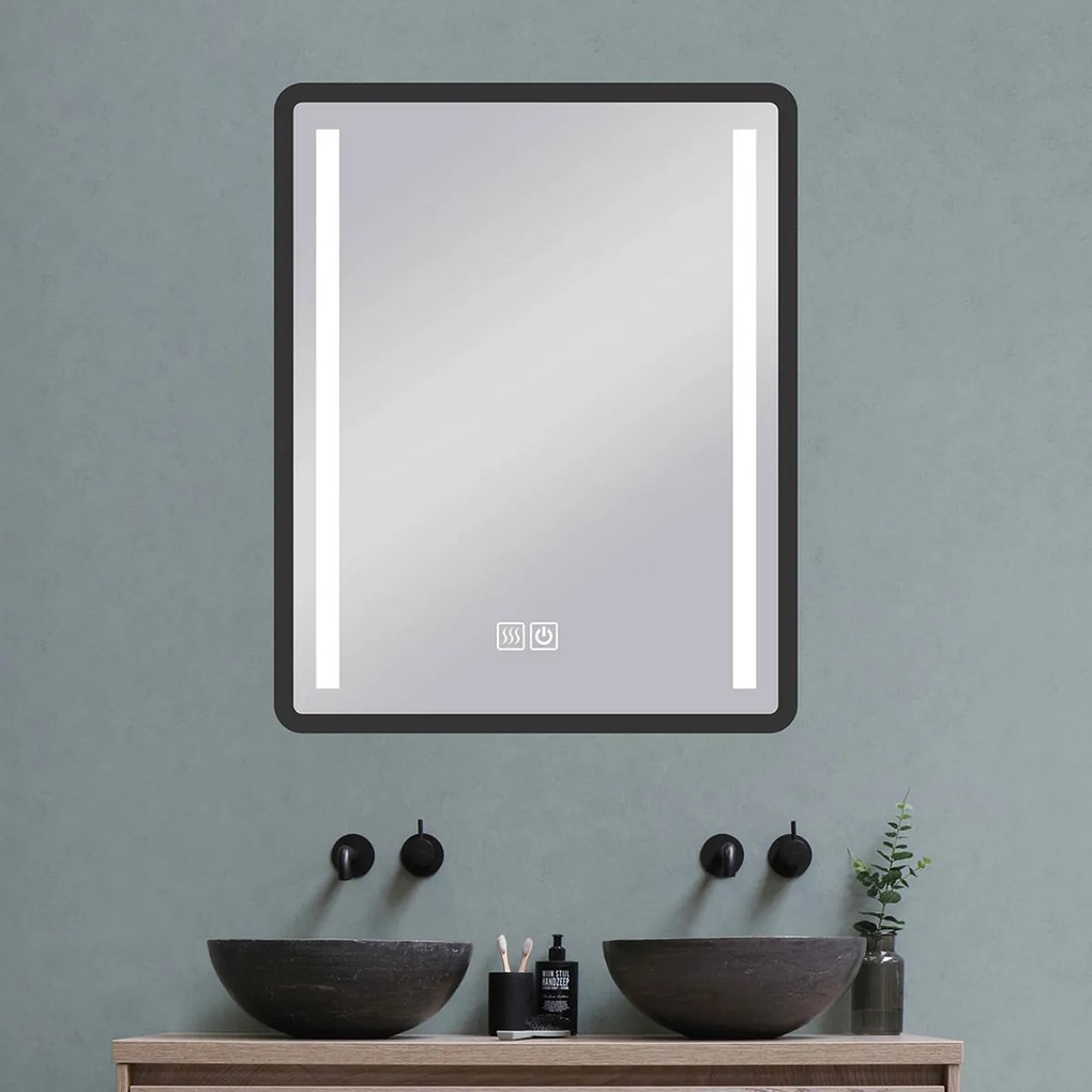 Καθρέφτης Μπάνιου Με Led (60x2.5x80) Eurolamp 144-88004