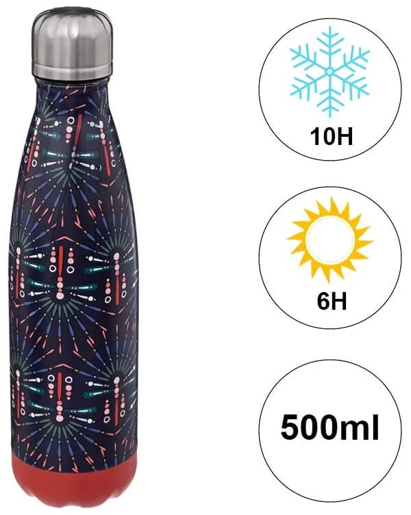 Mπουκάλι Θερμός 5five με χωρητικότητα 500ml και διατήρηση θερμοκρασίας 6h ζεστό / 10h κρύο