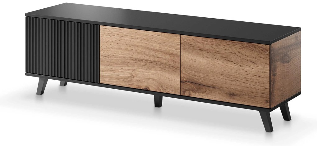 RANDOM RTV-1 TV-stand, color: wotan oak/black DIOMMI V-PL-RANDOM-RTV-1