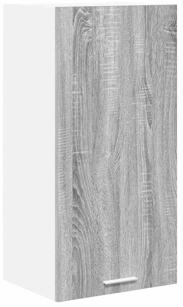 vidaXL Κρεμαστό ντουλάπι Γκρι Σομόνα και Λευκό 40 x 31 x 80 εκ.