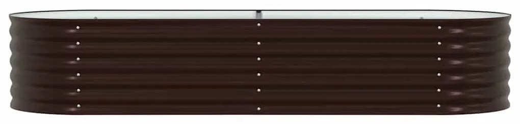 vidaXL Υπερυψωμένη Ζαρντινιέρα Καφέ 240 x 80 x 44 cm Ατσάλι