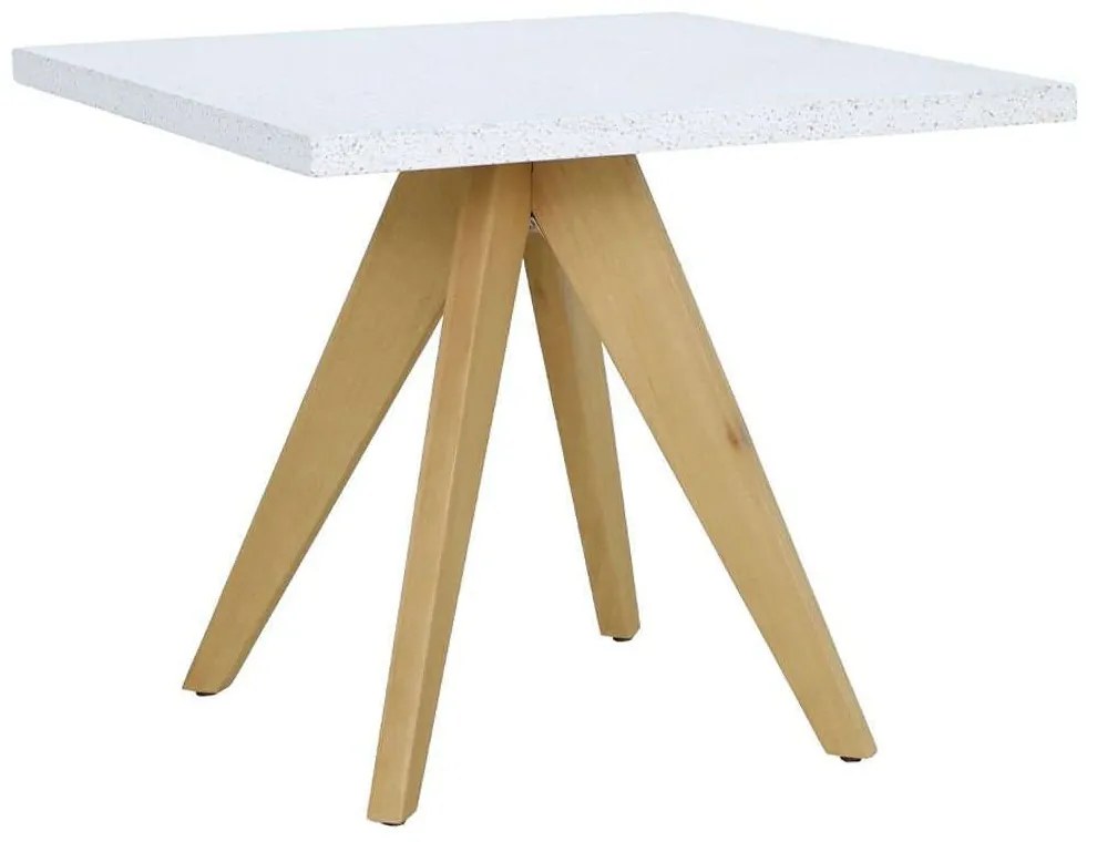 Τραπέζι Terrazzo 22-0138 90x90x75cm Terra Ceramic,Wood