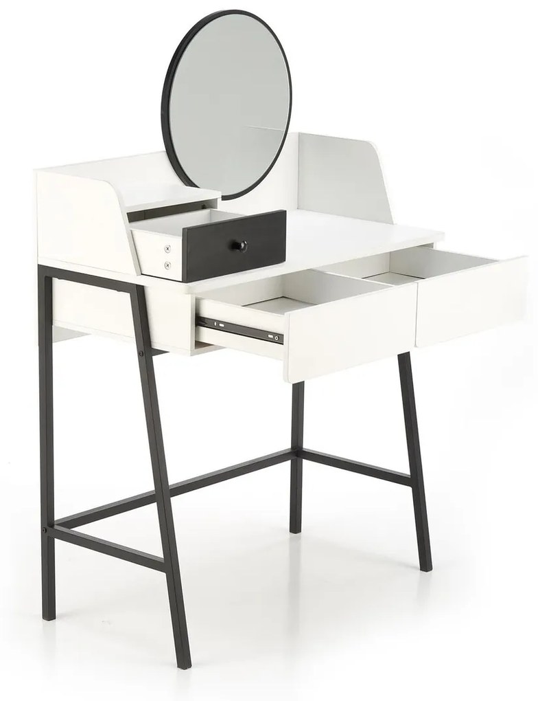 Τουαλέτα Houston 1460, Μαύρο, Άσπρο, 120x80x42cm, 24 kg, Με συρτάρια | Epipla1.gr