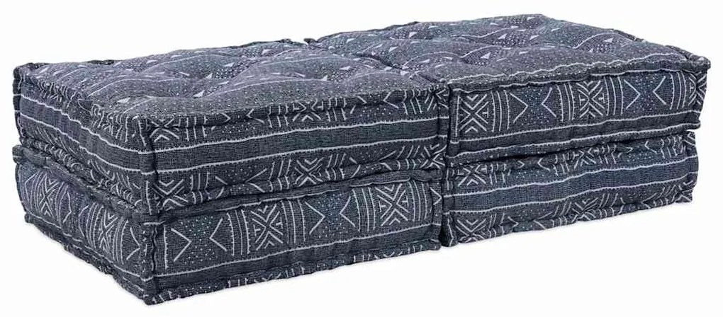 vidaXL Αρθρωτός Καναπές Γεωμετρικό 2 pcs Ινδικο 70 x 70 x 36 εκ ύφασμα