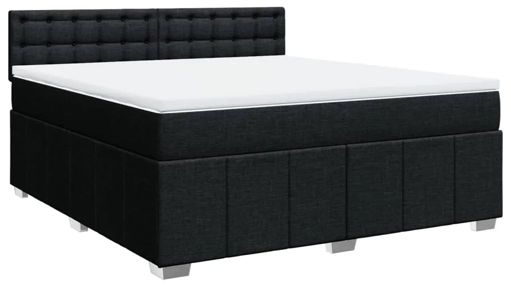 ΚΡΕΒΑΤΙ BOXSPRING ΜΕ ΣΤΡΩΜΑ ΜΑΥΡΟ 180X200 ΕΚ. ΥΦΑΣΜΑΤΙΝΟ 3289463