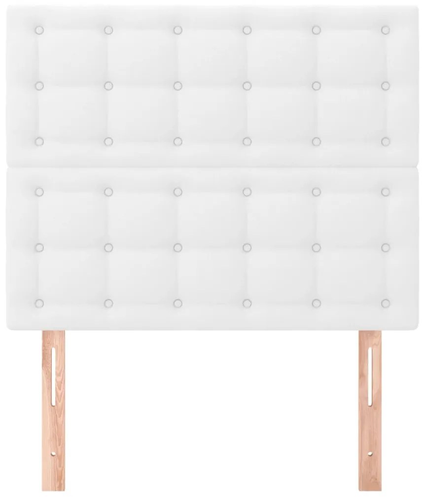 vidaXL Κεφαλάρι από Συνθετικό Δέρμα Λευκό 80x5x118/128 εκ.