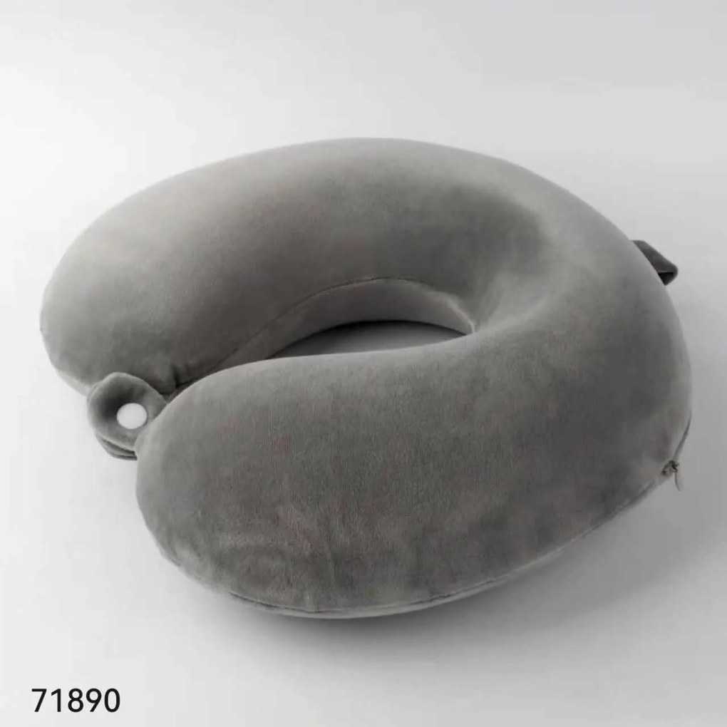 Μαξιλάρι αυχένα ταξιδίου - Memory Foam - 71890 - Grey