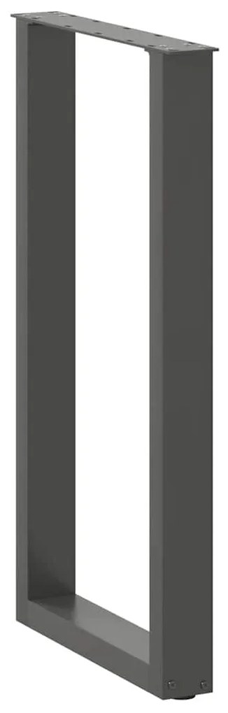 vidaXL Πόδια Τραπεζιού Μπαρ σε Σχήμα U 2 τεμ. Ανθρακί 50x(90-91) εκ. Ατσάλι