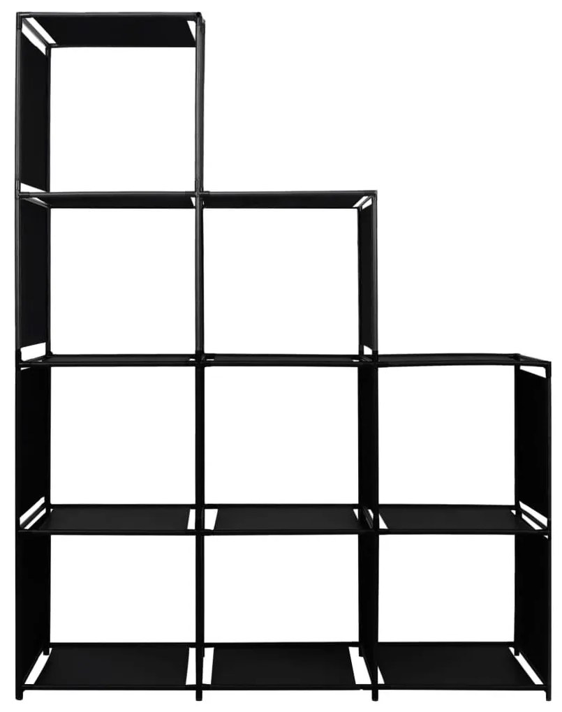 Ραφιέρα Σκάλα Προβολής 130 x 45 x 170 εκ. Υφασμάτινη - Μαύρο