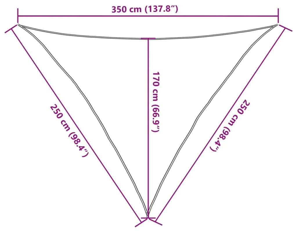 Πανί Σκίασης Μπλε 2,5 x 2,5 x 3,5 μ. 160 γρ./μ² από HDPE - Μπλε