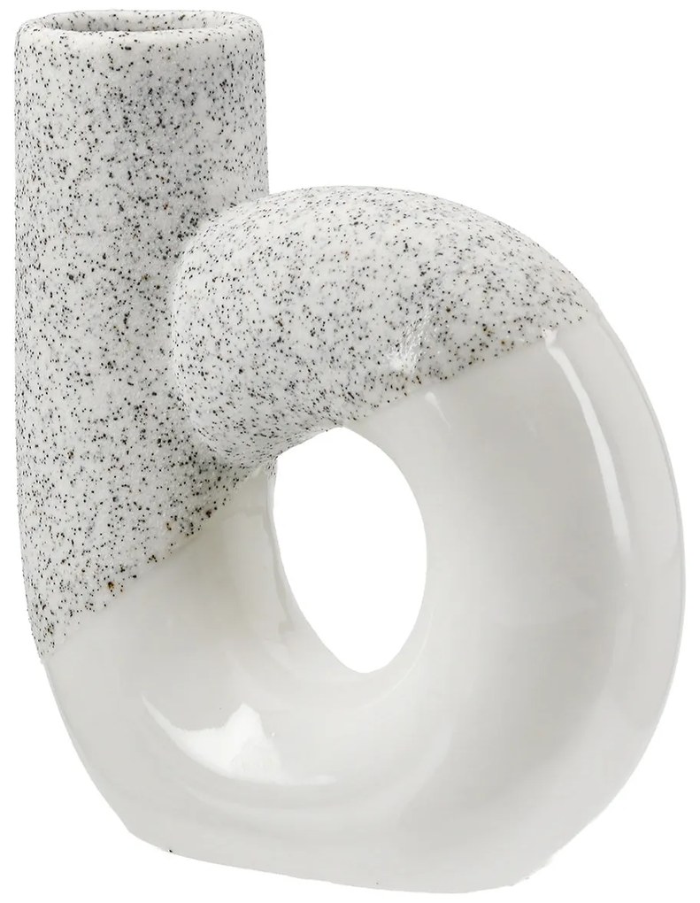 Perforated Βάζο "Poppy" Κεραμικό Λευκό PU 14x5x15cm