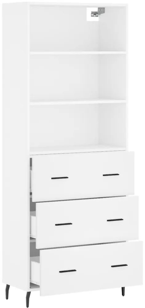 vidaXL Ντουλάπι Λευκό 69,5x34x180 εκ. από Επεξεργασμένο Ξύλο