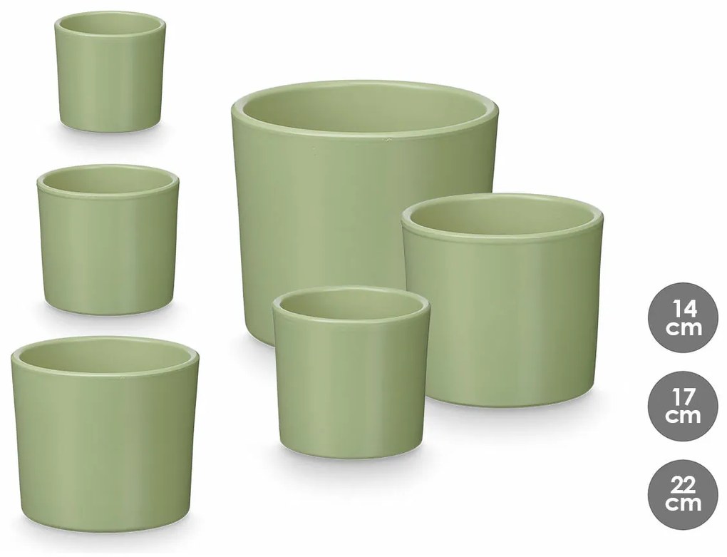 Σετ από Γλάστρες Ibergarden Μέντα Άργιλος Ø 14 cm Ø 22 cm Ø 17 cm 3 Τεμάχια