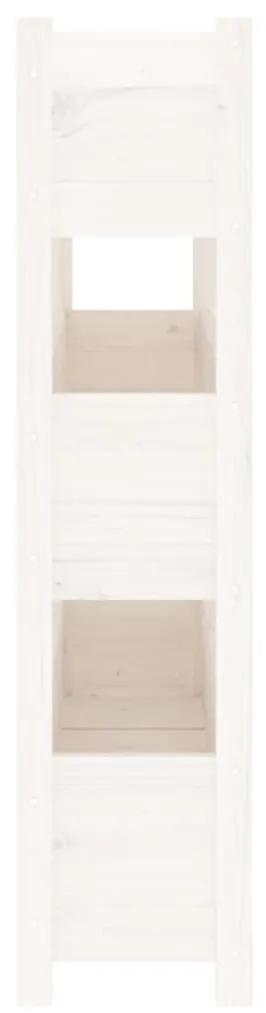 Ζαρντινιέρα 112x25x104,5 εκ. Λευκό από Ξύλο Πεύκου - Λευκό