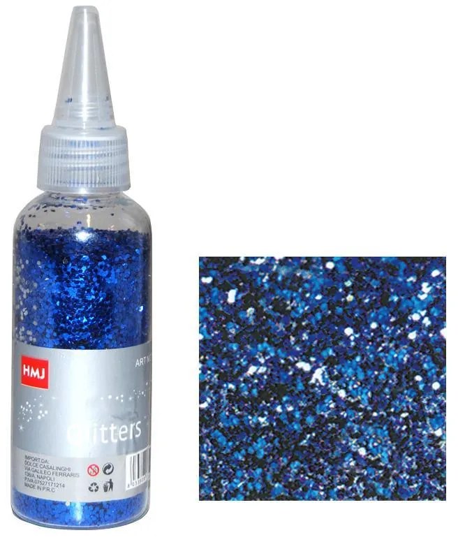 Glitter νιφάδες 1/24'' σε μπουκάλι μπλε 30γρ.  τμχ.