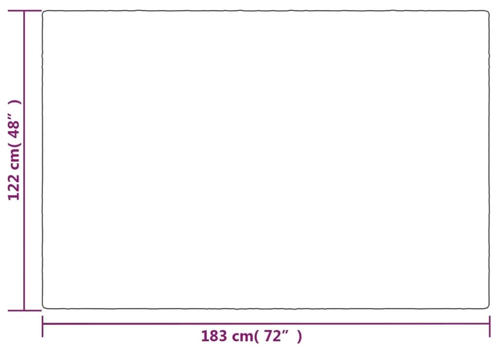 vidaXL Κουβέρτα Βαρύτητας με Κάλυμμα Γκρι 122x183 εκ. 5 κ. Υφασμάτινη