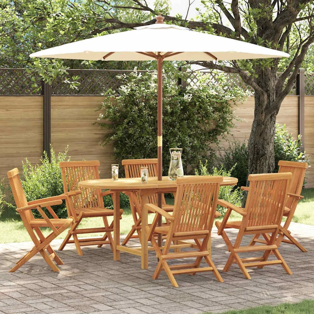 vidaXL Σετ 7 Τεμαχίων Για Κήπο Από Ξύλο Teak