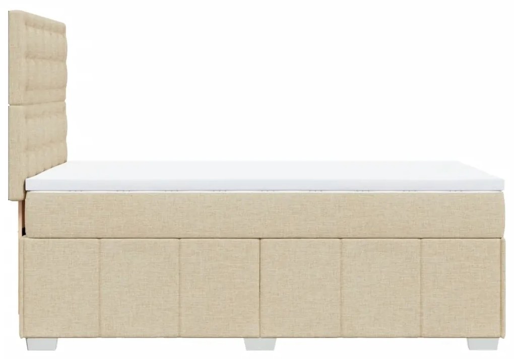 ΚΡΕΒΑΤΙ BOXSPRING ΜΕ ΣΤΡΩΜΑ ΚΡΕΜ 100 X 200 ΕΚ. ΥΦΑΣΜΑΤΙΝΟ 3293898