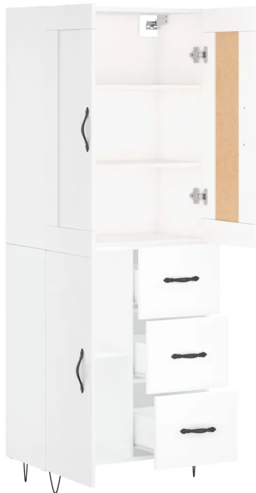 vidaXL Ντουλάπι Λευκό 69,5x34x180 εκ. από Επεξεργασμένο Ξύλο