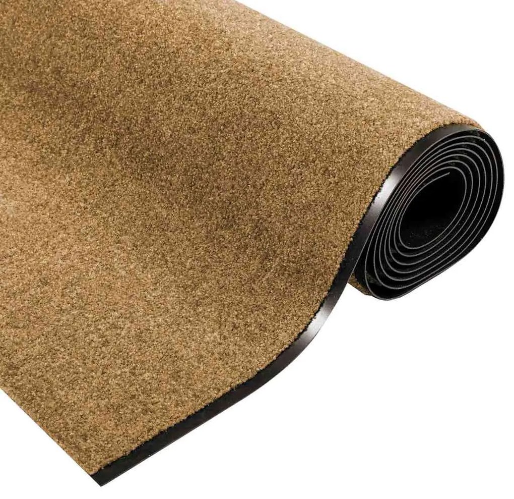 vidaXL Χαλάκι Εξώπορτας Κρέμα και Μαύρο 120 x 400 cm