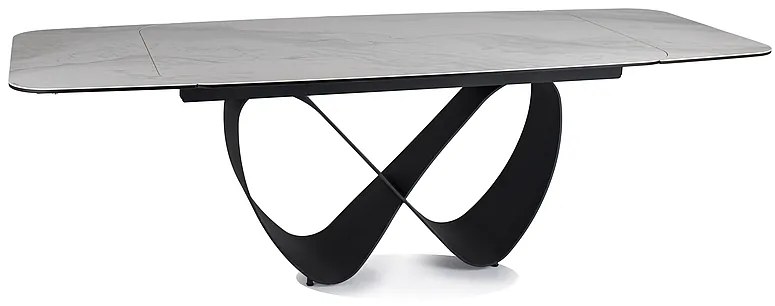 STÓŁ INFINITY CERAMIC BIAŁY NATURE CLOUD/CZARNY160(240)X95 DIOMMI-80-3670