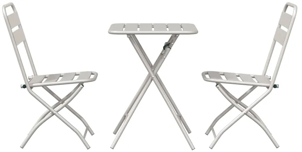 vidaXL Σετ μπιστρό 3 pcs Μπεζ Ατσάλι