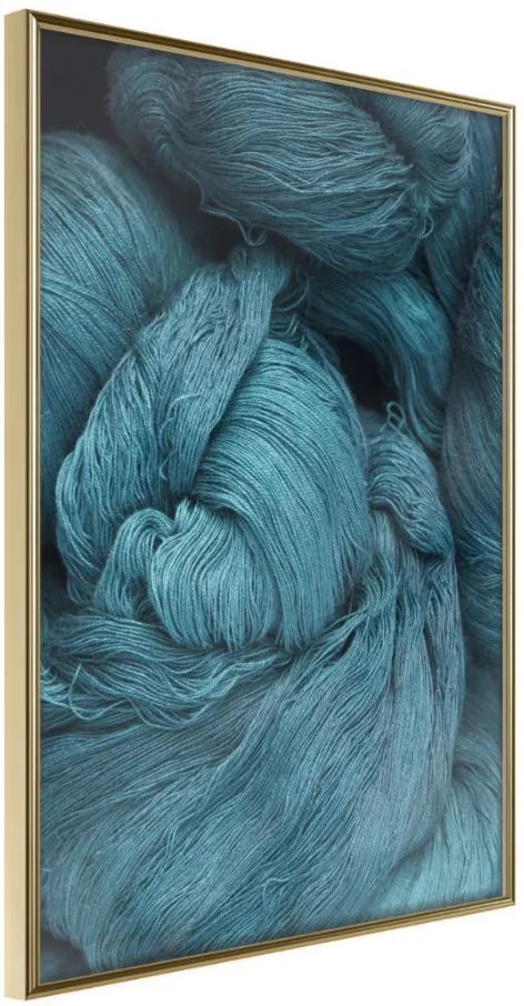 Αφίσα - Blue Skein - 30x45 - Χρυσό - Χωρίς πασπαρτού