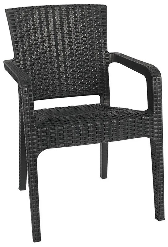 Καρέκλα - Πολυθρόνα Halcyon PP ανθρακί 57.5x59.5x86 εκ.