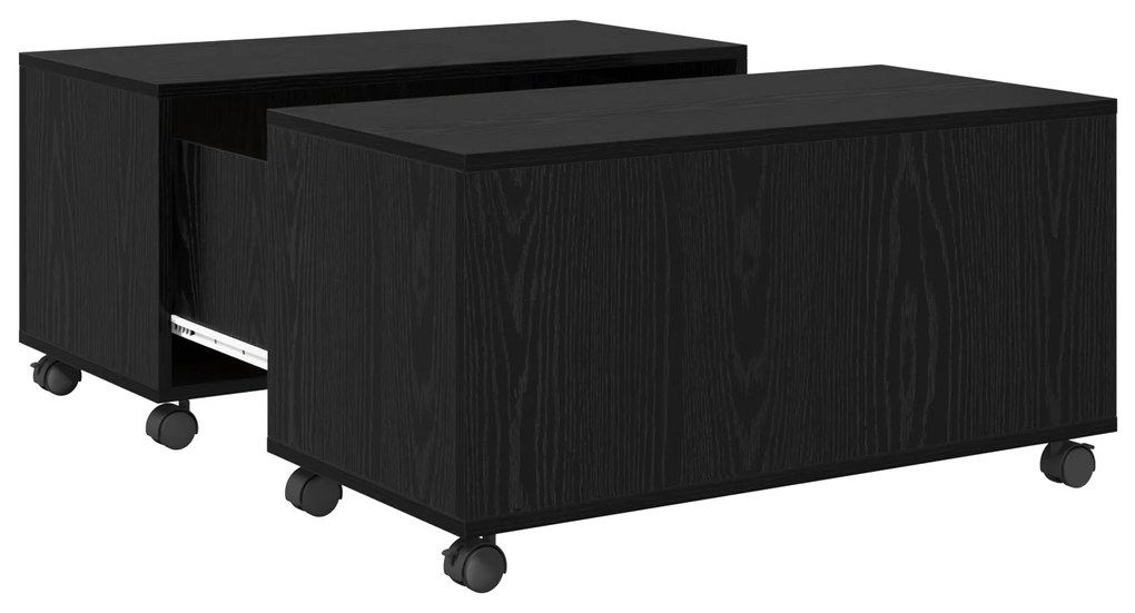 vidaXL Τραπεζάκι σαλονιού Μαύρη δρυς 75 x 75 x 38 cm