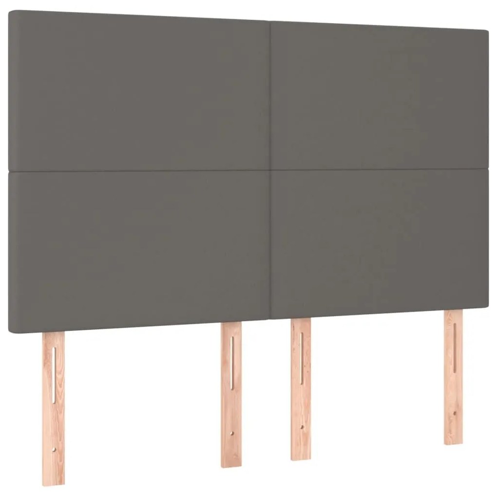 Κεφαλάρι Κρεβατιού LED Γκρι 144x5x118/128 εκ - Γκρι