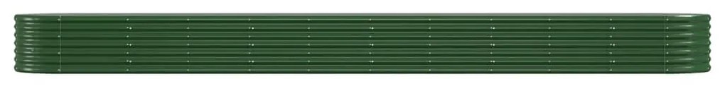 vidaXL Ζαρντινιέρα Πράσινη 440x80x36 εκ Γαλβανισμένος χάλυβας