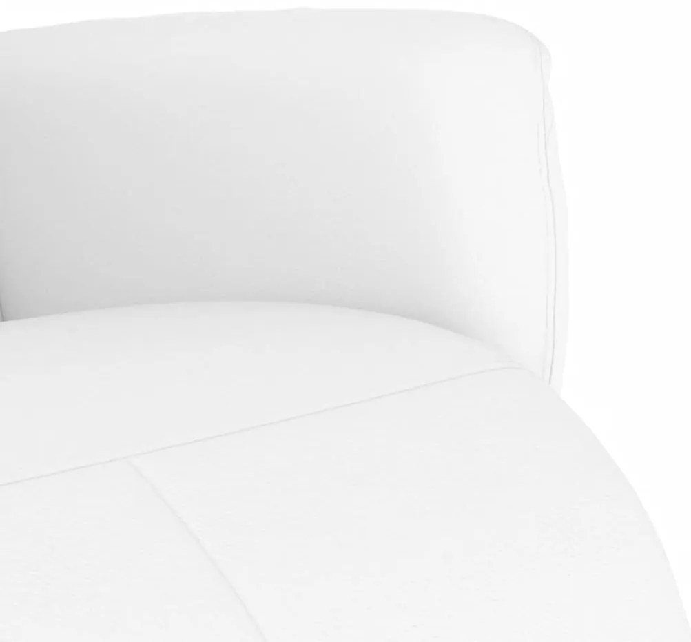 vidaXL Πολυθρόνα Ανακλινόμενη με Υποπόδιο Λευκή από Συνθετικό Δέρμα