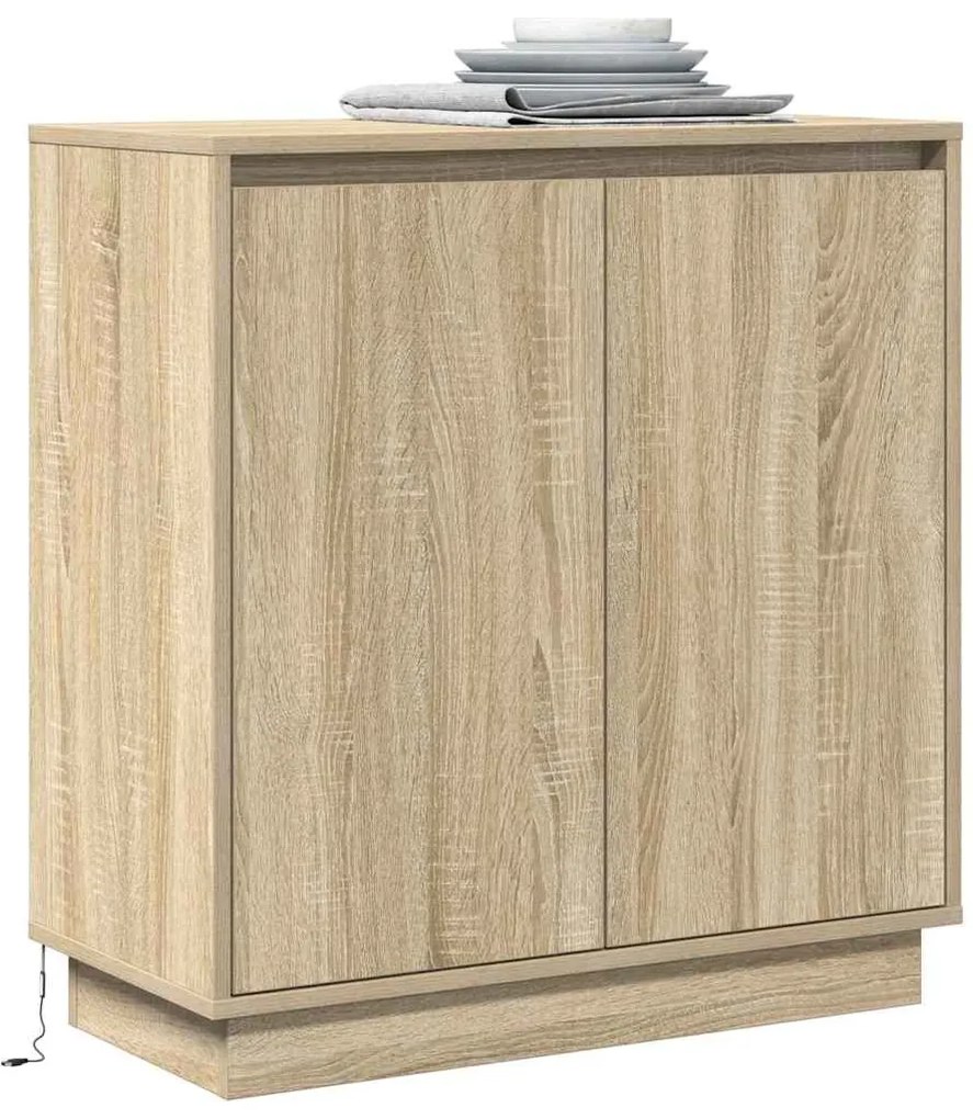 vidaXL Κομοδίνο Δρύς Sonoma 71 x 34.5 x 75 εκ. Επεξεργασμένο ξύλο