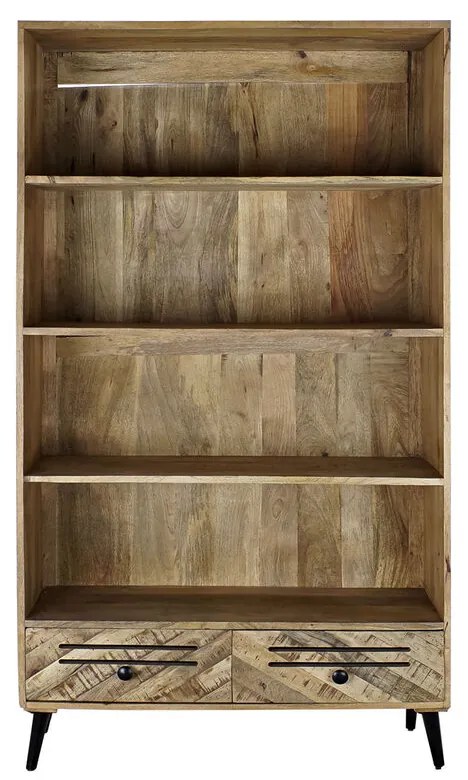 Ράφια DKD Home Decor Μαύρο Μέταλλο Σκούρο καφέ Ξύλο από Μάνγκο 100 x 40 x 180 cm