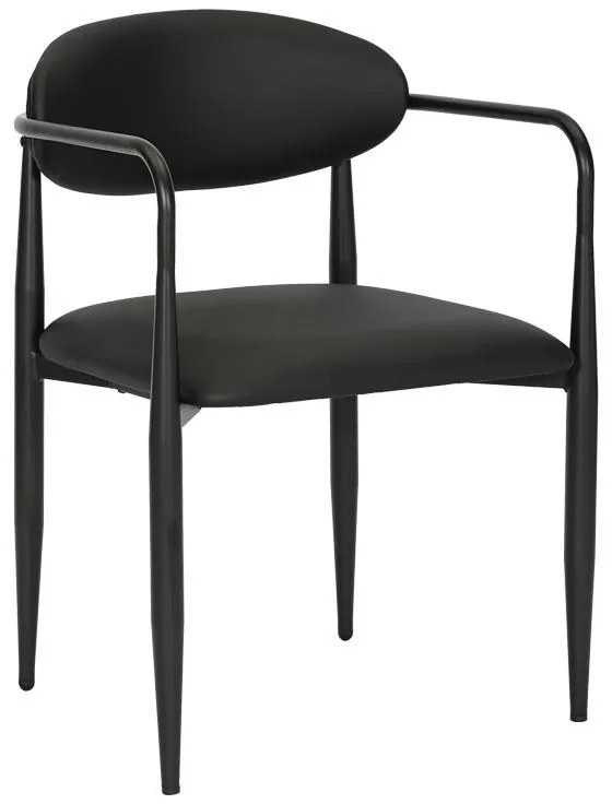 Καρέκλα Πολυθρόνα Kalone pu σε μαύρη απόχρωση 56x55x78εκ 2αδα 56x55x78 εκ.