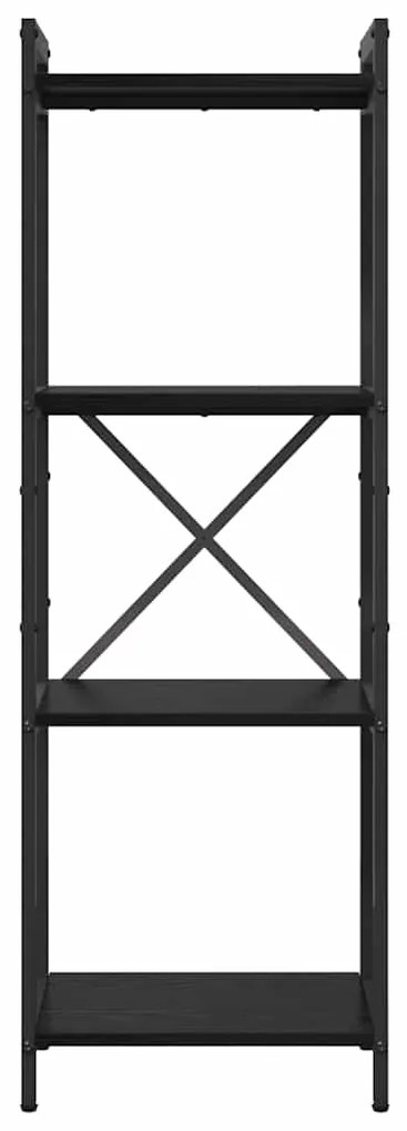 vidaXL Βιβλιοθήκη Μαύρη δρυς 40 x 30 x 118 εκ Επεξεργασμένο ξύλο