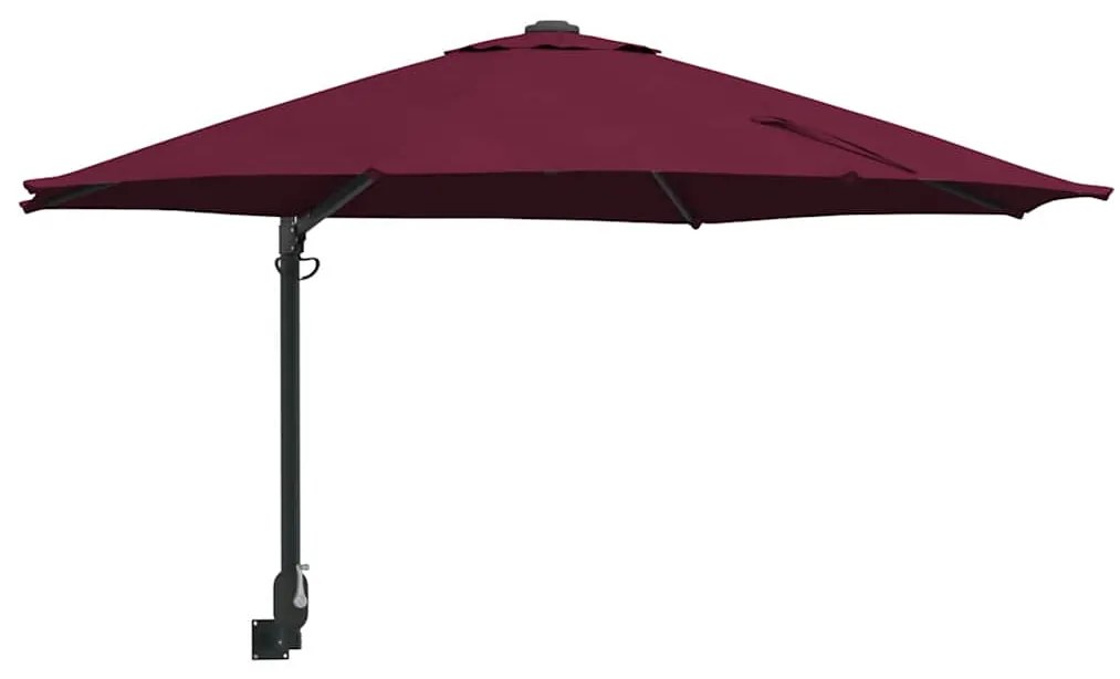 vidaXL Ομπρέλα Κήπου Κόκκινο και Μαύρο 248 x 248 x 148 εκ
