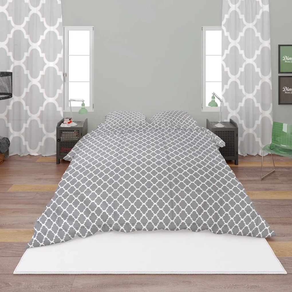 DIMcol ΣΕΝΤΟΝΙΑ ΕΜΠΡΙΜΕ ΣΕΤ 2 τεμ ΠΑΙΔ Cotton 100% 160Χ240 Windows 135 Grey 1925215210013572