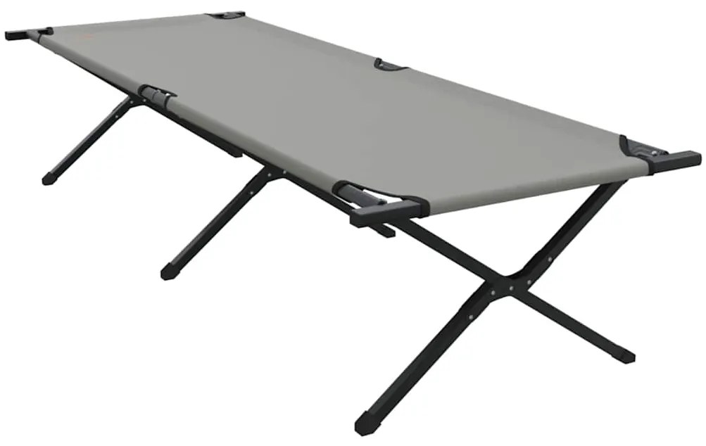 vidaXL Αναδιπλούμενο Κρεβάτι Κάμπινγκ 2 pcs Γκρι Ύφασμα Oxford