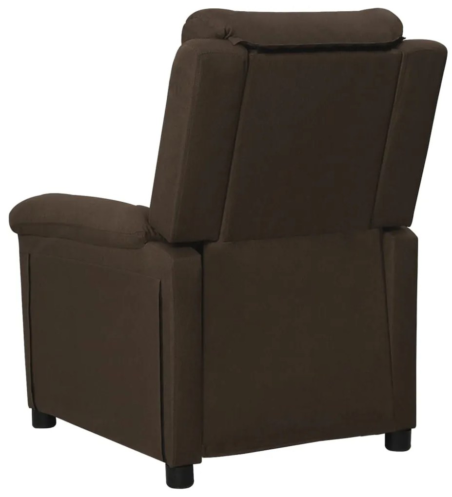 vidaXL Πολυθρόνα Ανακλινόμενη Σκούρο Καφέ Υφασμάτινη