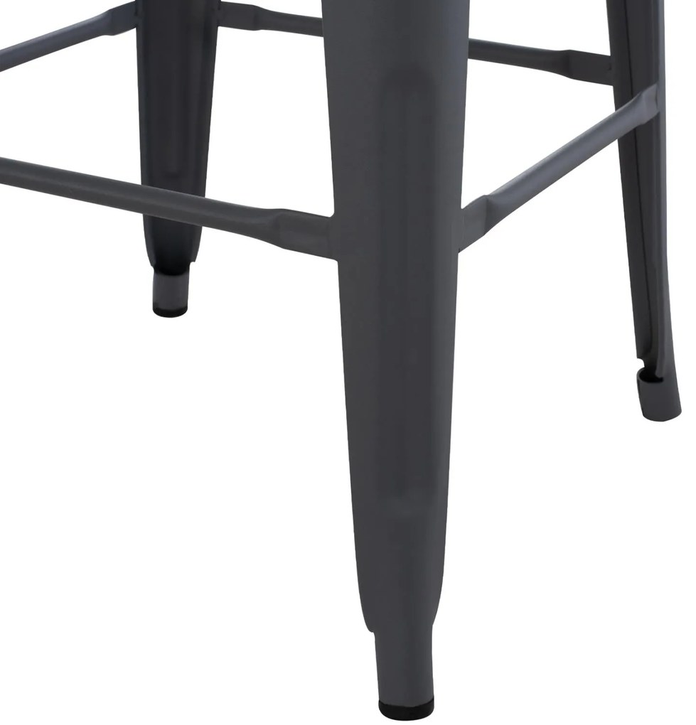 Σκαμπό μπάρ MELITA C8642.10 Μεταλλικό Grey 43x43x78Yεκ. 43x43x78 εκ.
