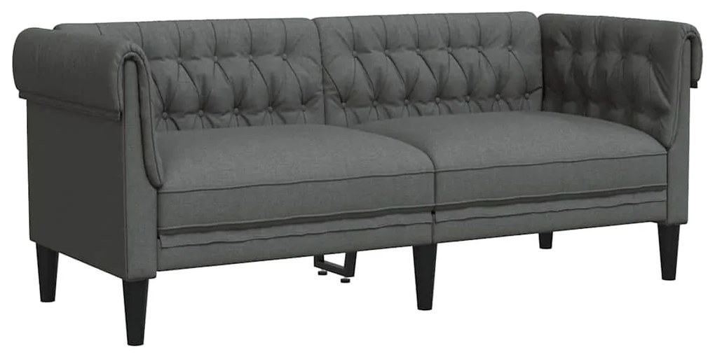 vidaXL Καναπές Chesterfield Σκούρο γκρι 182.5 x 74.5 x 74.5 εκατοστά