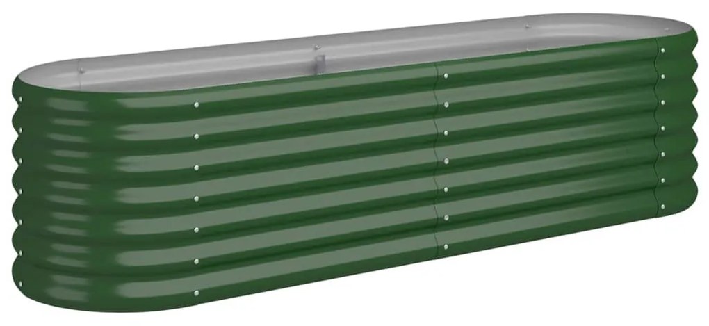 vidaXL Ζαρντινιέρα Υπερυψ. Πράσινη 152x40x36 εκ. Γαλβανισμένος χάλυβας