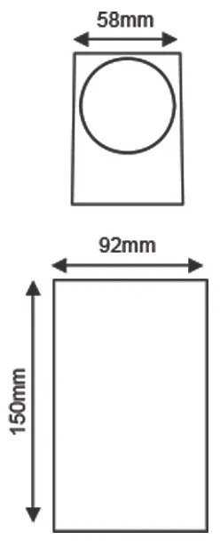 GU10 WALL LUMINAIRE PLASTIC 230V AC DARK GREY IP65 MAX.2X3W LED