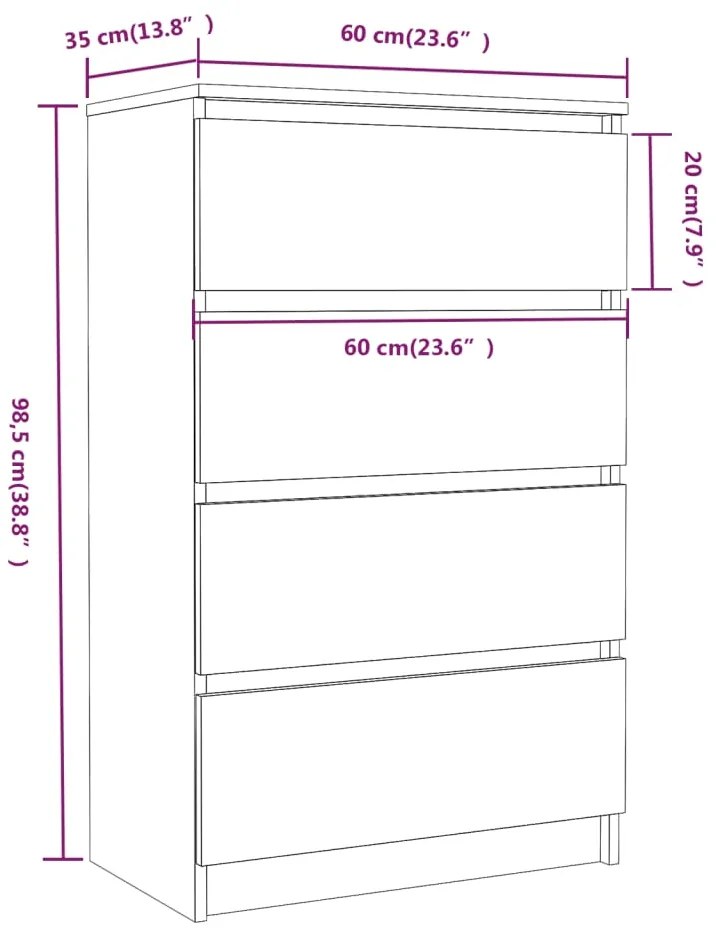 ΣΥΡΤΑΡΙΕΡΑ ΓΚΡΙ SONOMA 60X35X98,5 ΕΚ. ΑΠΟ ΕΠΕΞΕΡΓΑΣΜΕΝΟ ΞΥΛΟ 815076