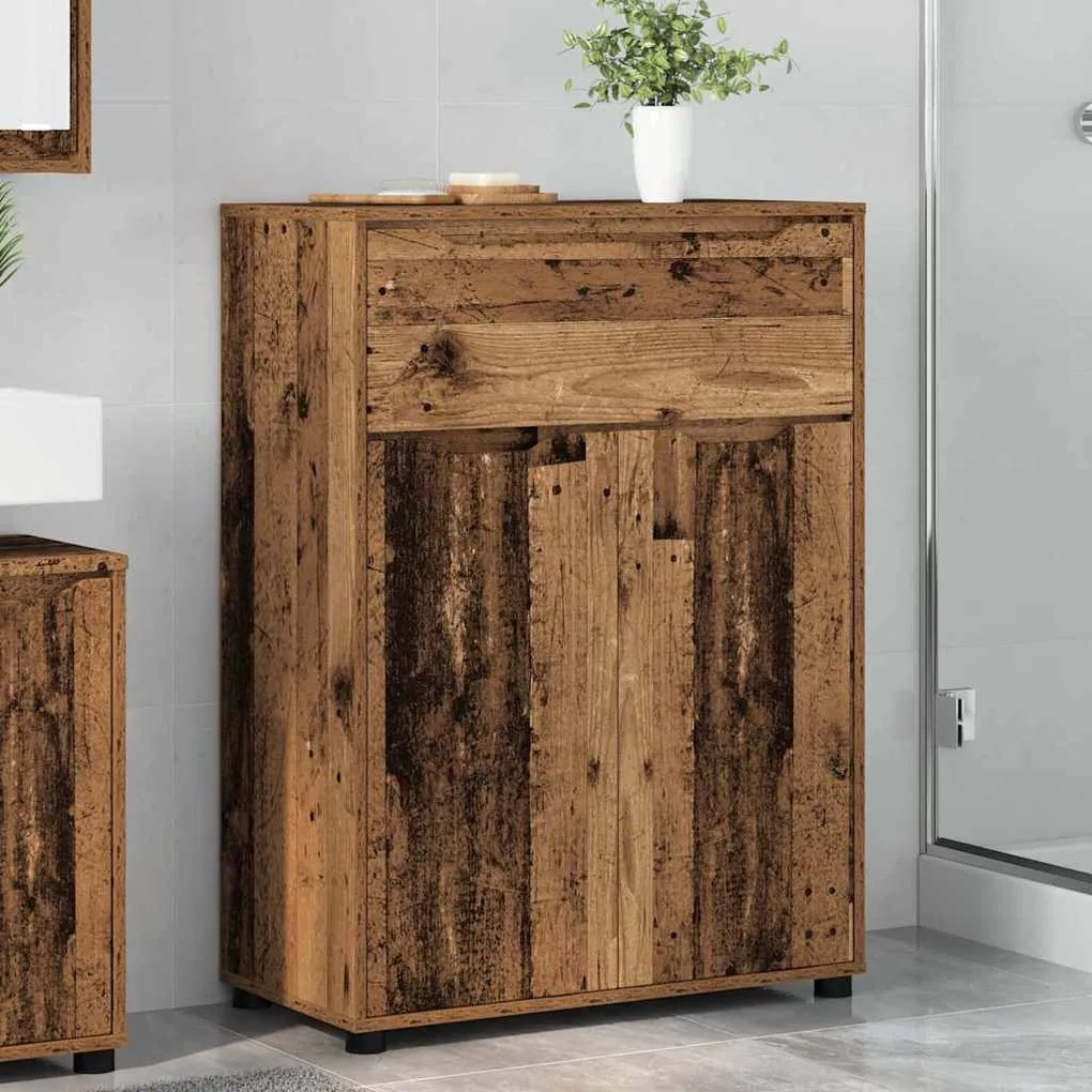 Ντουλάπι Μπάνιου με συρτάρι Παλιό Ξύλο 72,5 x 36,5 x 100 εκ