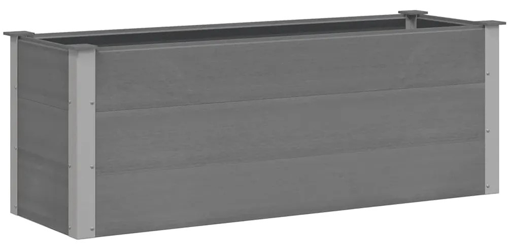 vidaXL Ζαρντινιέρα Υπερυψωμένη Γκρι 150 x 50 x 54 εκ. από WPC