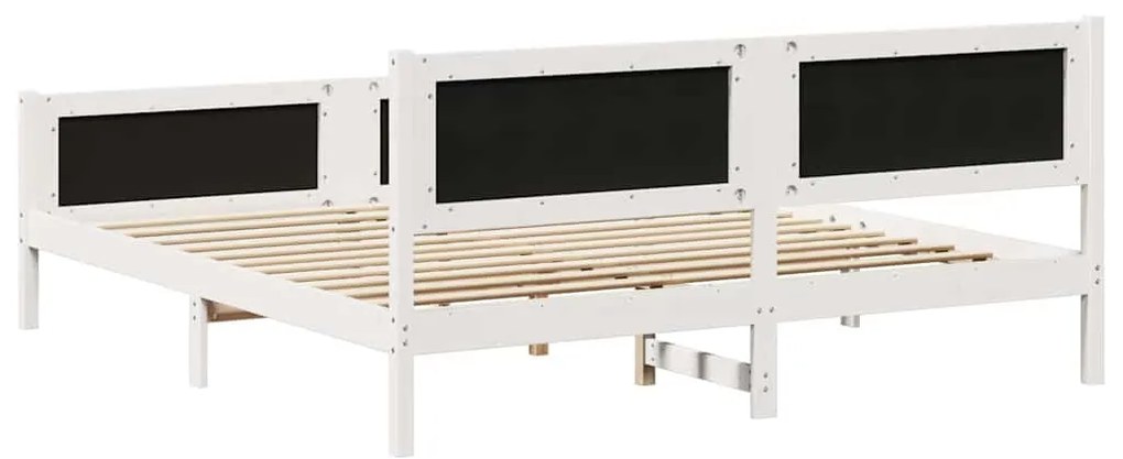 vidaXL Σκελετός Κρεβατιού Λευκό και ανοιχτό γκρι 180 x 200 cm