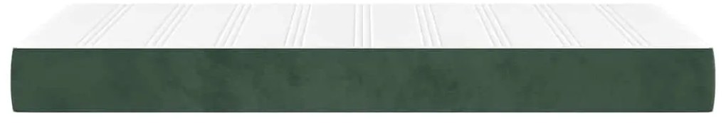 vidaXL Στρώμα με Pocket Springs Σκούρο Πράσινο 80x210x20 εκ. Βελούδινο